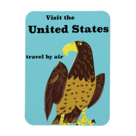 Ímã Visite o Poster de viagens dos Estados Unidos