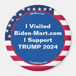 Imã Visitei Biden-Mart.com Magnet Frigorífico
