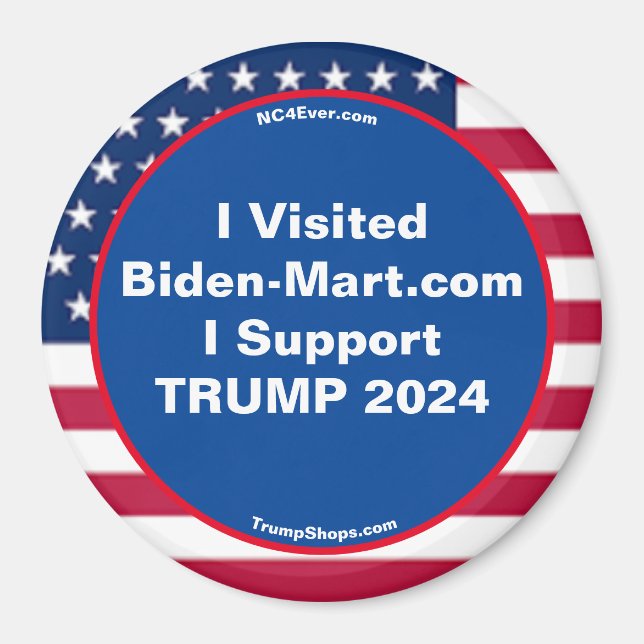Imã Visitei Biden-Mart.com Magnet Frigorífico (Frente)