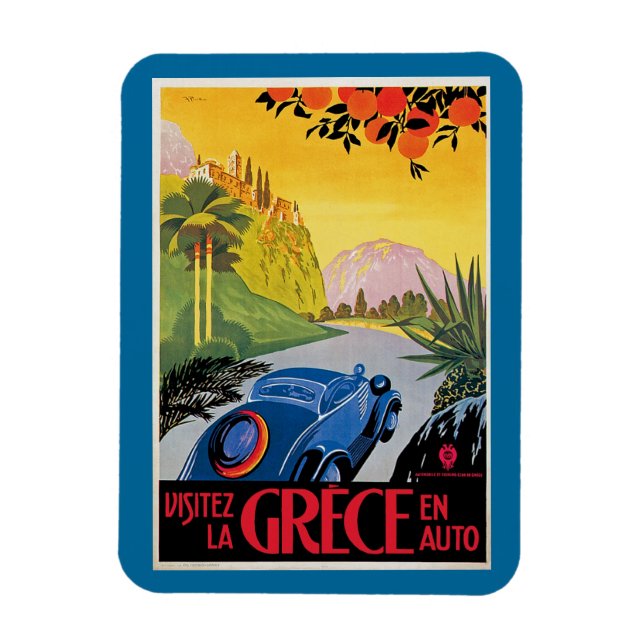 Ímã Visitez La Grece en Auto (Vertical)