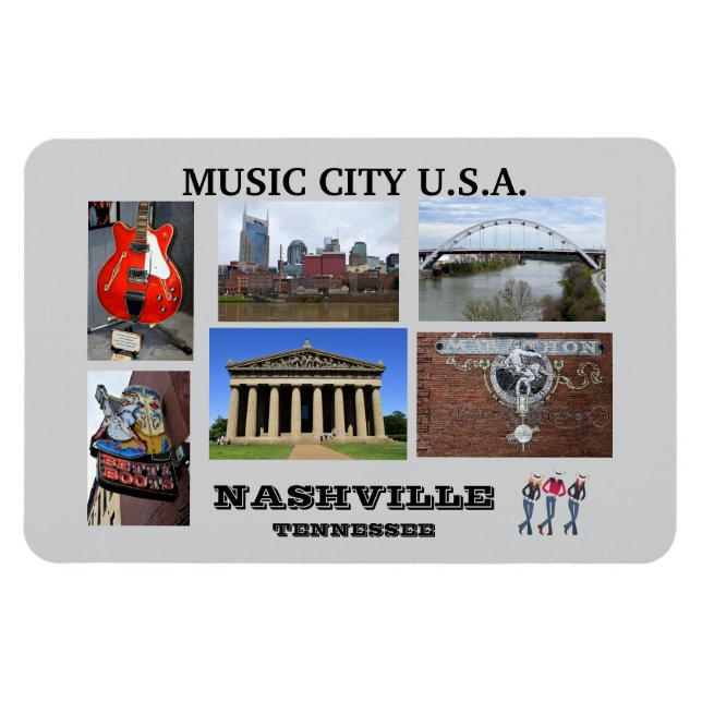 Ímã Visões de Nashville, Tennessee (Horizontal)