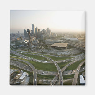 Imã Vista aérea de Dallas do centro, Texas