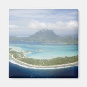 Imã Vista aérea de um pequeno plano de viagem ao trab