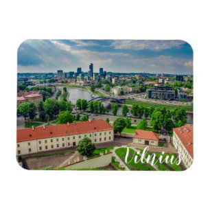 Ímã Vista aérea de Vilnius, Lituânia