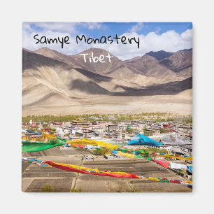 Imã Vista aérea do mosteiro Samye - Tibete, Ásia