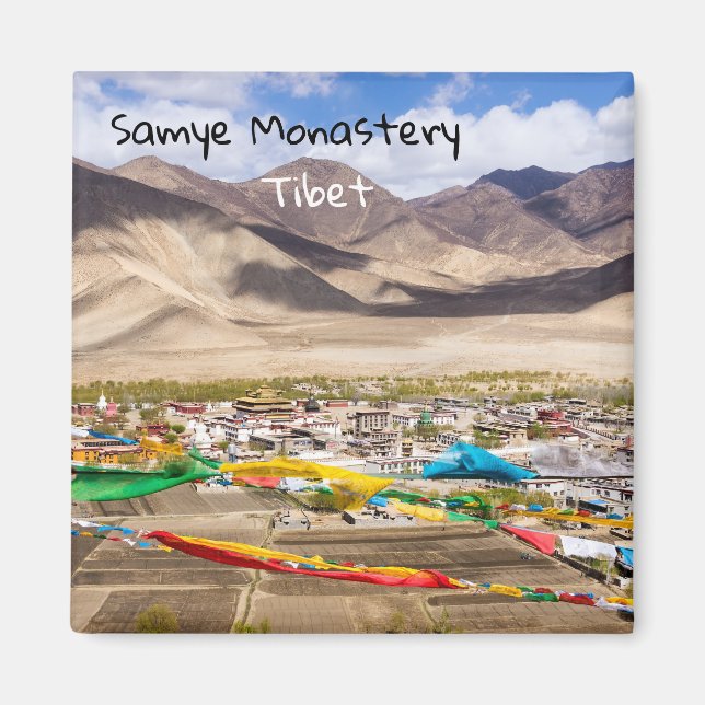 Imã Vista aérea do mosteiro Samye - Tibete, Ásia (Frente)