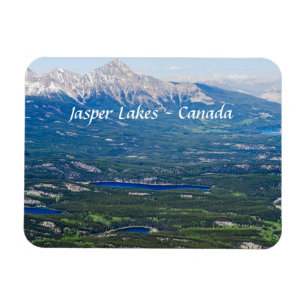 Ímã Vista aérea dos lagos Jasper - Canadá