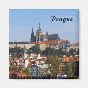 Imã Vista da antiga cidade e do castelo de Praga, Rep