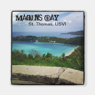 Imã Vista da baía de Magens, St Thomas, USVI