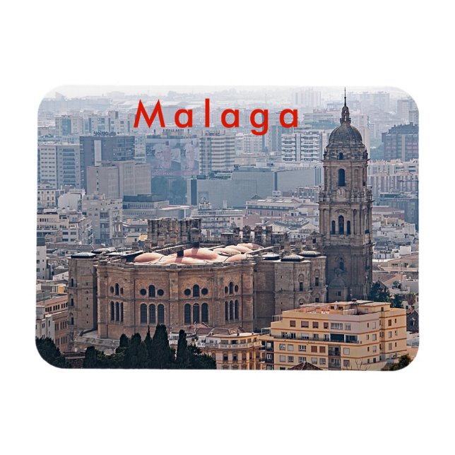 Ímã Vista da Catedral de Málaga. (Horizontal)