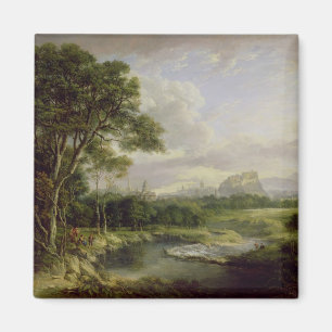 Imã Vista da cidade de Edimburgo, c.1822 (óleo no can