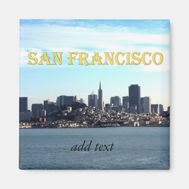 Imã Vista da cidade de São Francisco na baía (Frente)