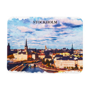Ímã Vista da Cidade do Panorama, Suecia Estocolmo