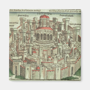 Imã Vista da cidade murada de Jerusalem que mostra o T