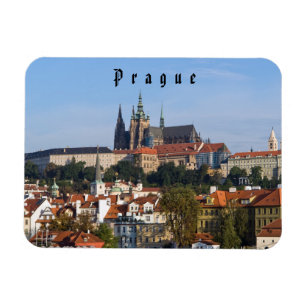 Ímã Vista da cidade velha e do castelo de Praga, Repúb