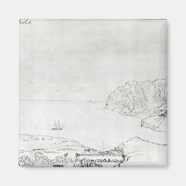 Imã Vista da costa do Chile (Frente)