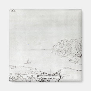 Imã Vista da costa fora do Chile