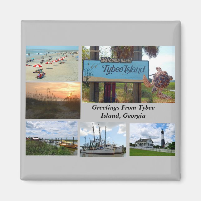 Imã Vista da Ilha Tybee, Geórgia (Frente)