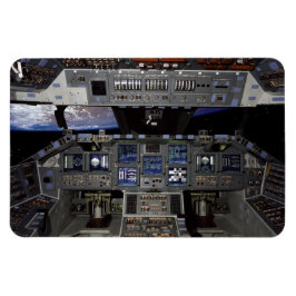 Ímã Vista da janela da cabine do ônibus espacial da NA
