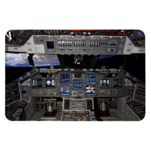 Ímã Vista da janela da cabine do ônibus espacial da NA