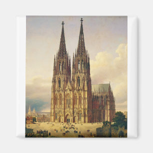 Imã Vista da majestade gótica da Catedral de Colônia
