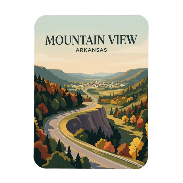 Ímã Vista da Montanha EUA (Vertical)