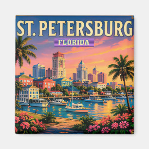 Imã 🌴 Vista da Orla de St Petersburg Flórida