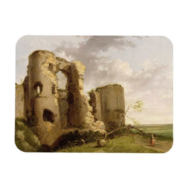 Ímã Vista da Porta Oeste do Castelo de Pevensey, Susse (Horizontal)