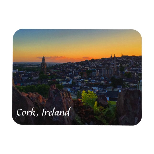 Ímã Vista da Rua. Hill de Patrick, Cork Ireland Magnet (Horizontal)