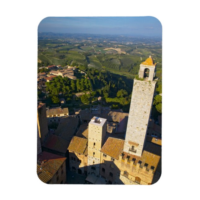 Ímã Vista da Torre, San Gimignano, Siena, Toscana (Vertical)