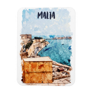Ímã Vista das ilhas mediterrânicas de Malta