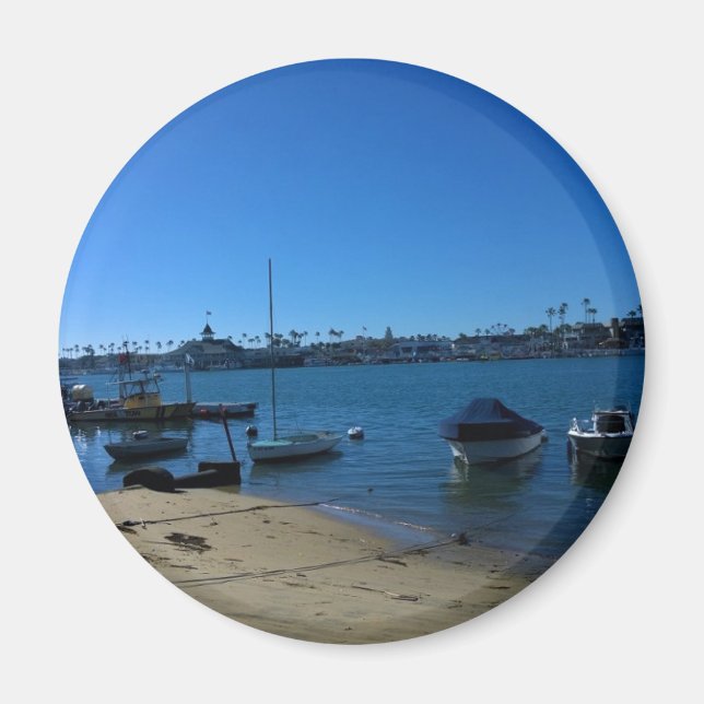 Imã Vista de Balboa Island, Newport Beach, Califórnia (Frente)