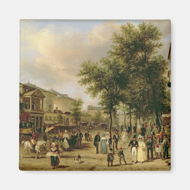 Imã Vista de Boulevard Montmartre, Paris, 1830 (Frente)
