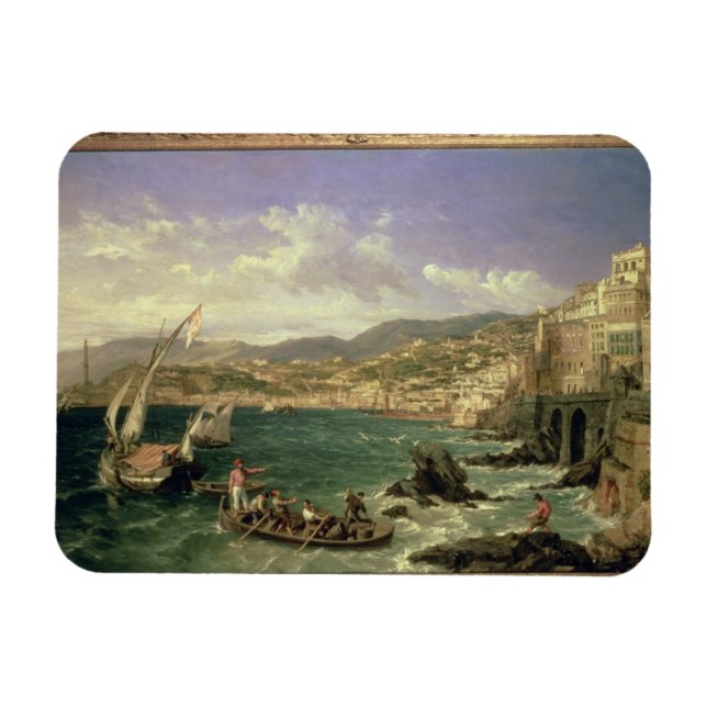 Ímã Vista de Génova, 1854 (óleo na canvas) (Horizontal)