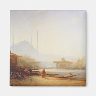 Imã Vista de Istambul, 1864 (óleo em canvas)