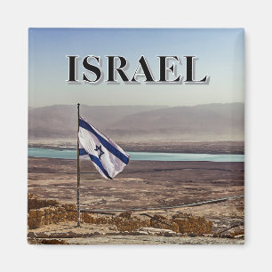 Imã Vista de Masada com Bandeira Israelense