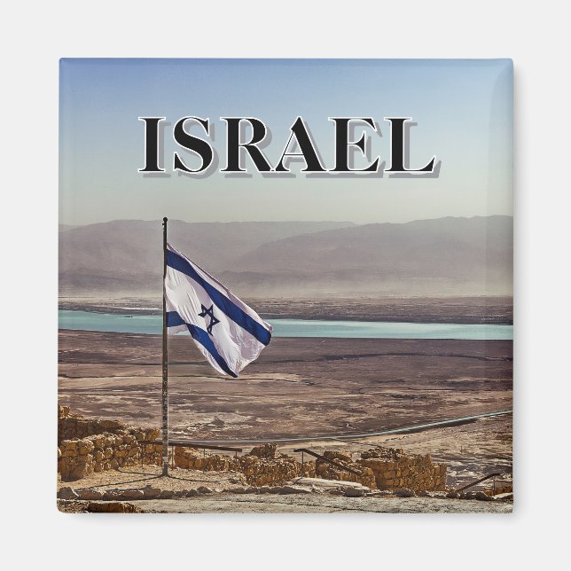 Imã Vista de Masada com Bandeira Israelense (Frente)