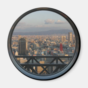 Imã Vista de Osaka Japão da construção do céu de U