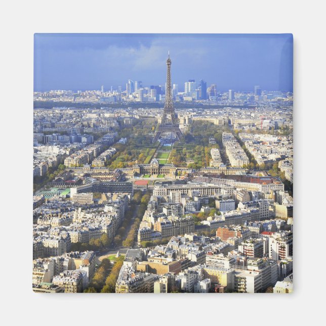 Imã Vista de Paris com a Torre Eiffel e a Defesa (Frente)