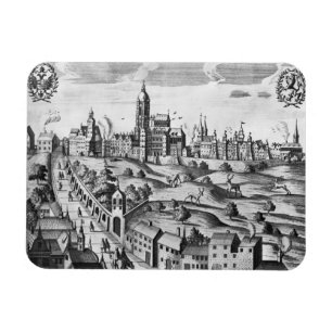 Ímã Vista de Praga que mostra o palácio imperial e