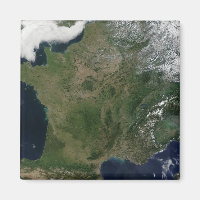 Imã Vista de satélite da França (Frente)