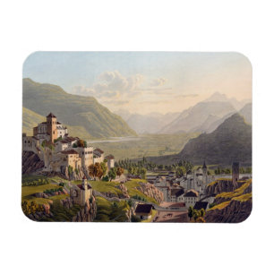 Ímã Vista de Sion, ilustração 'da viagem Pittoresqu