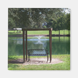 Imã Vista de um lago pequeno da cidade