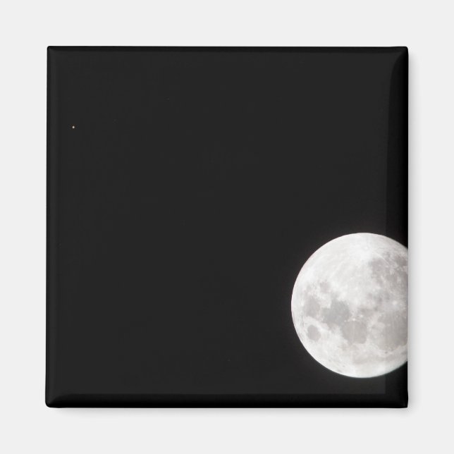 Imã Vista de um Lua de cheio, também mostra Marte (Frente)