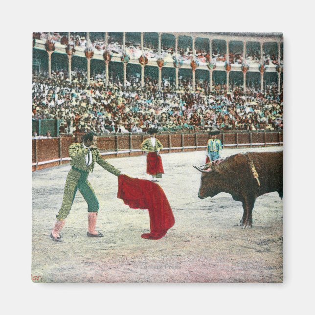 Imã Vista de um Matador prestes a jogar o BullSpain (Frente)