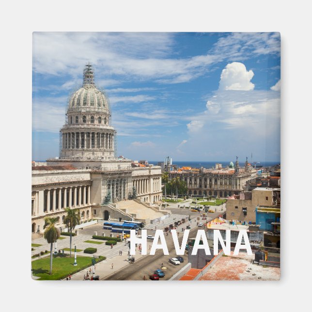 Imã Vista de um prédio do Capitólio em Havana, Cuba (Frente)