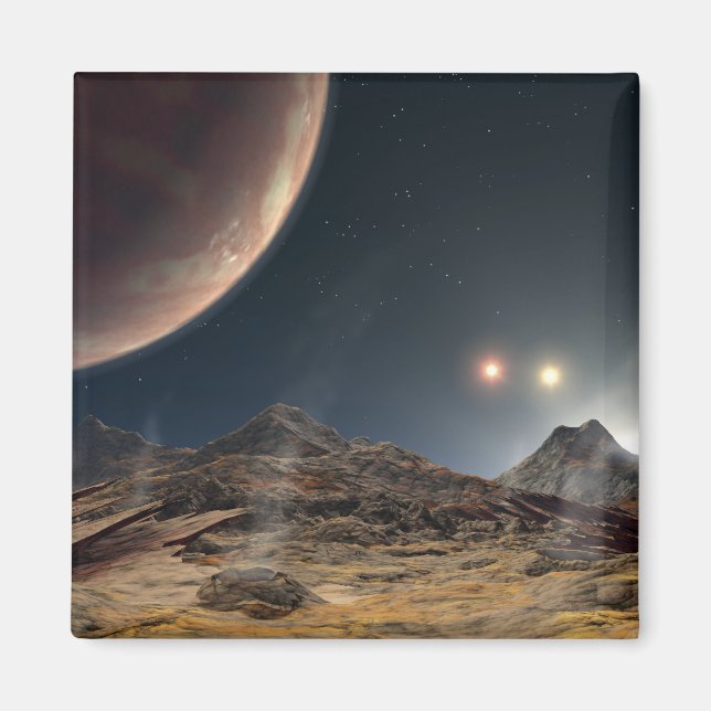 Imã Vista de uma lua hipotética em órbita (Frente)