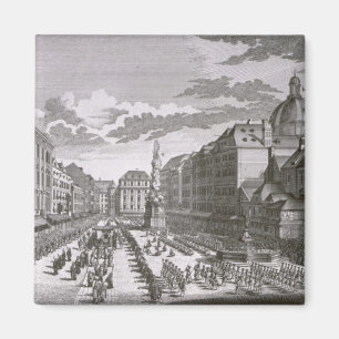 Imã Vista de uma procissão no Graben