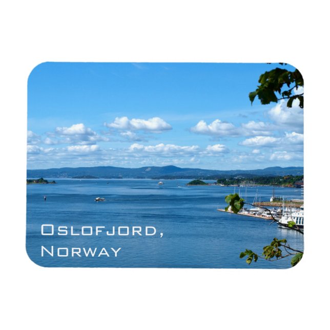 Ímã Vista de Verão de Oslofjord de Oslo, Noruega (Horizontal)
