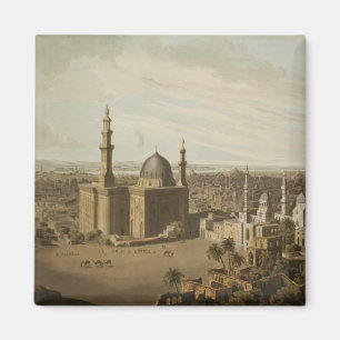 Imã Vista do Cairo grande, gravada por Daniel Havell